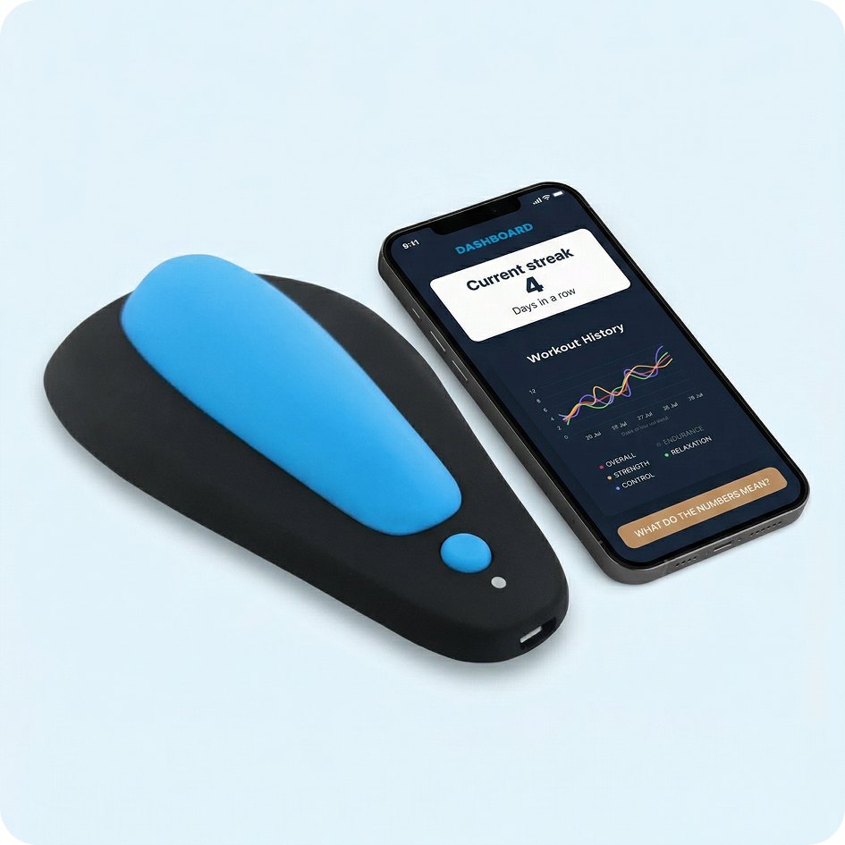 Trainer kGoal Boost accanto a uno smartphone con l'app aperta